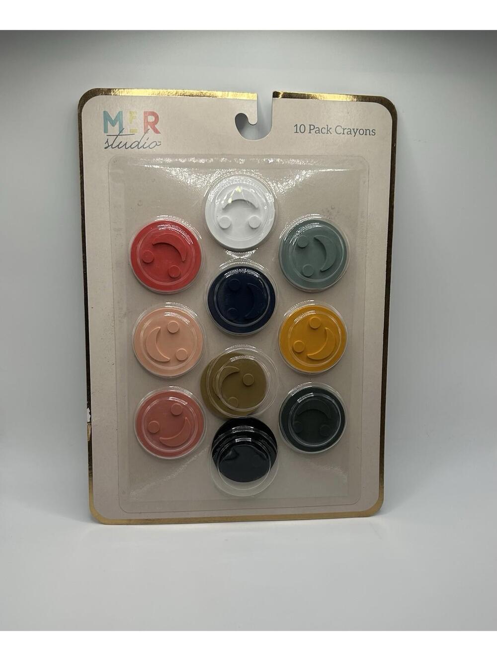 MFR Studio 10 Pack Colorful Smile Face Crayons